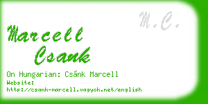 marcell csank business card